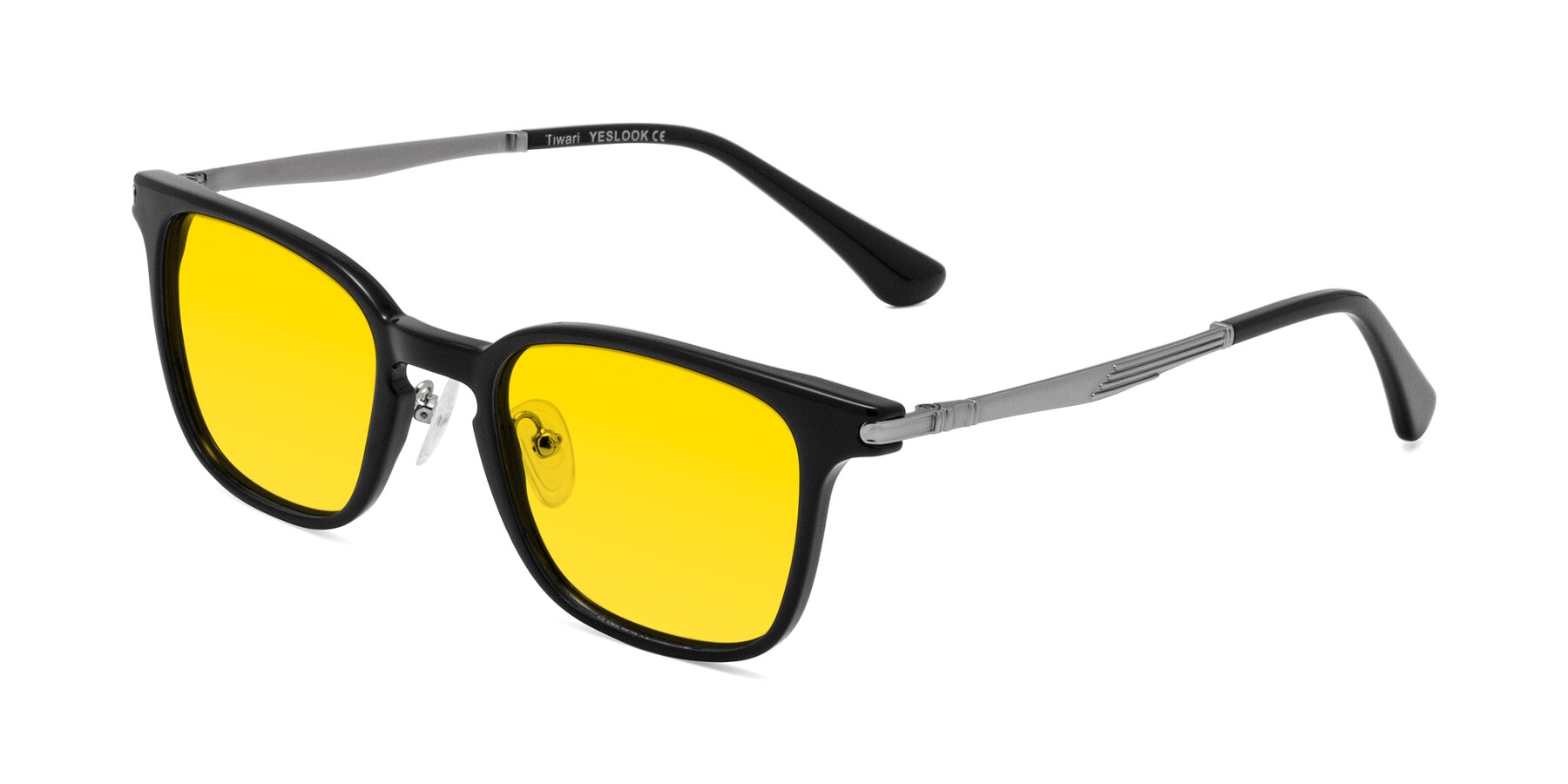 Angle of Tiwari in Black with Yellow Tinted Lenses