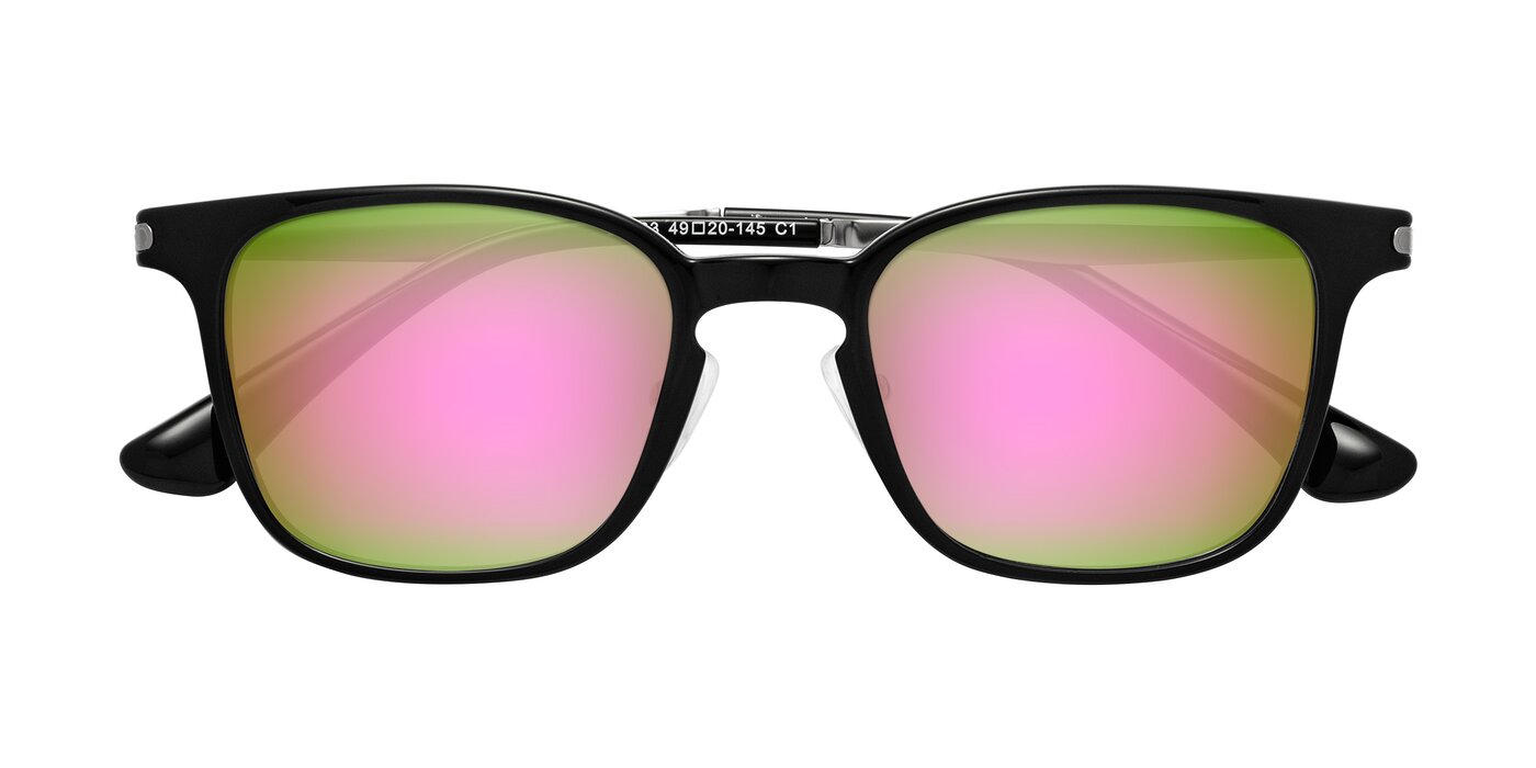 Tiwari - Black/Silver Flash Mirrored Sunglasses