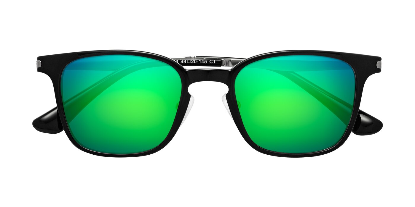 Tiwari - Black/Silver Flash Mirrored Sunglasses