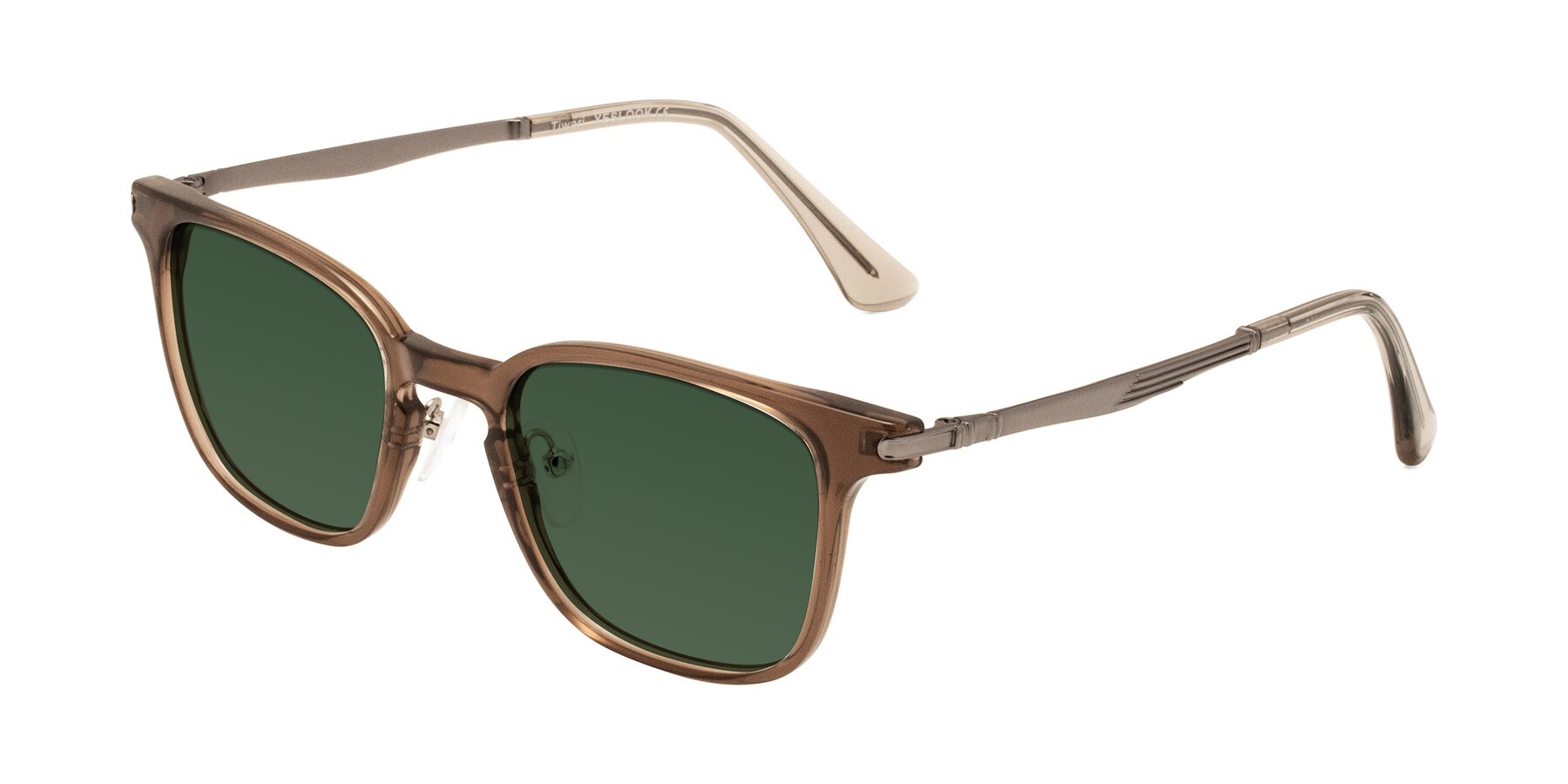 Angle of Tiwari in Brown with Green Tinted Lenses