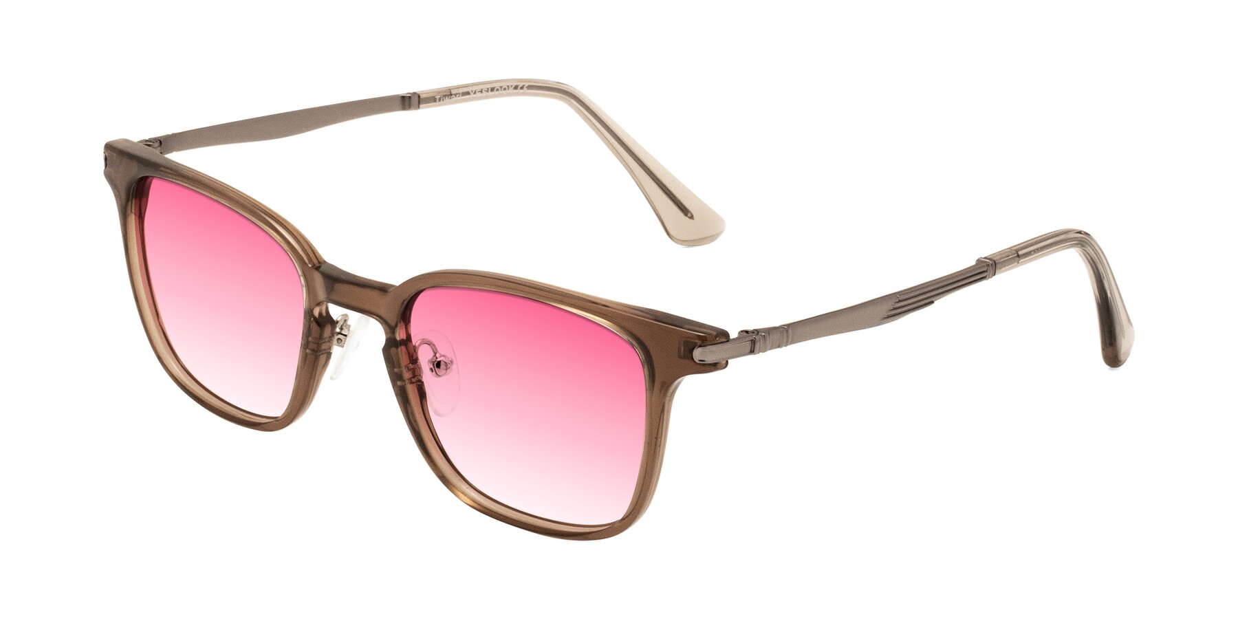 Angle of Tiwari in Brown with Pink Gradient Lenses