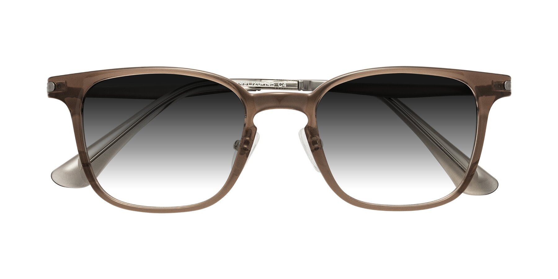 Folded Front of Tiwari in Brown with Gray Gradient Lenses