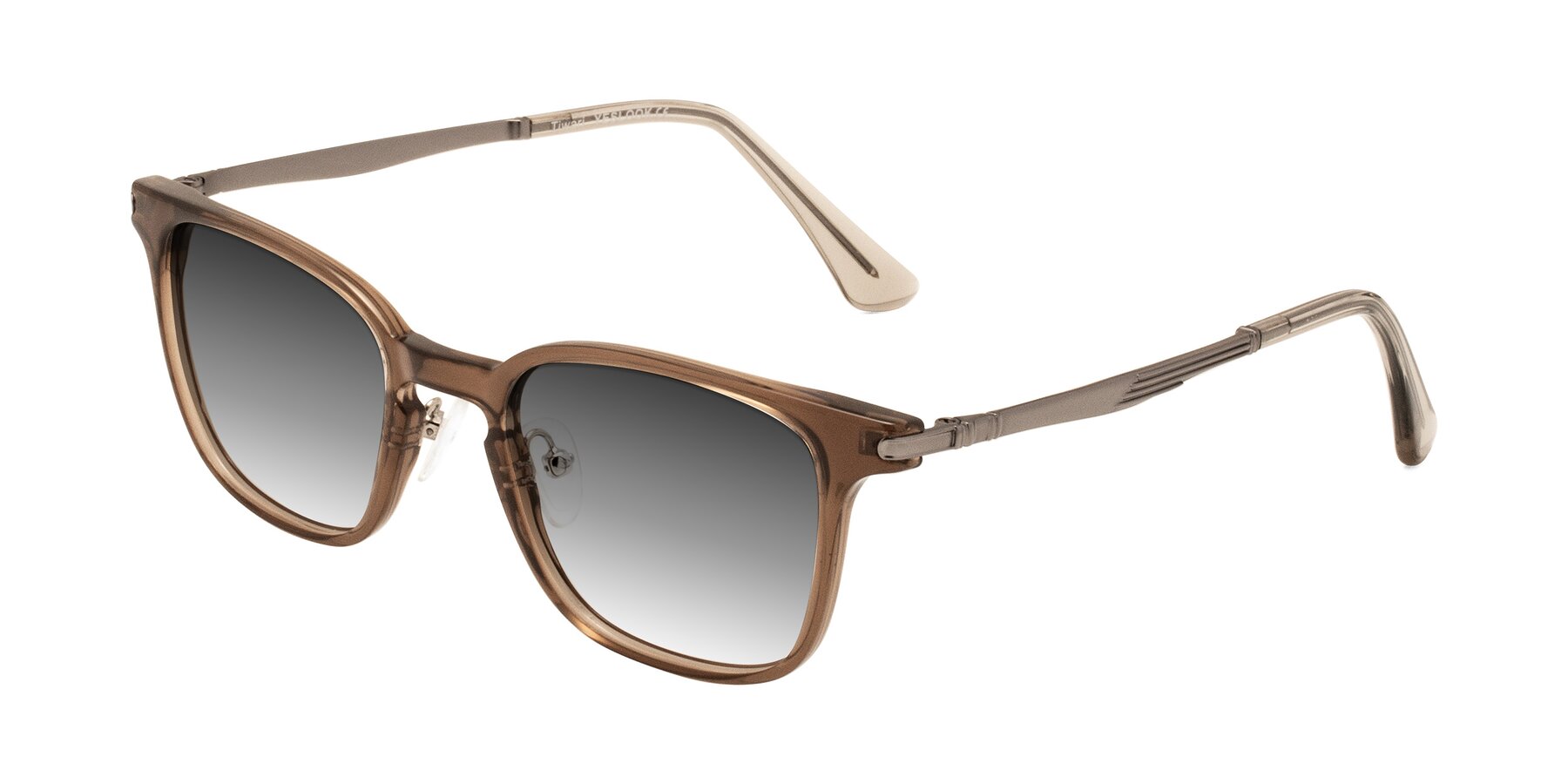 Angle of Tiwari in Brown with Gray Gradient Lenses