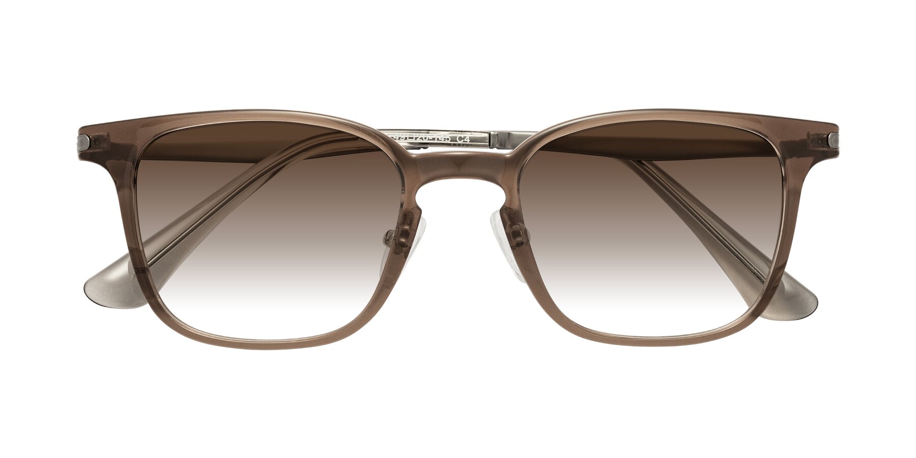 Folded Front of Tiwari in Brown with Brown Gradient Lenses