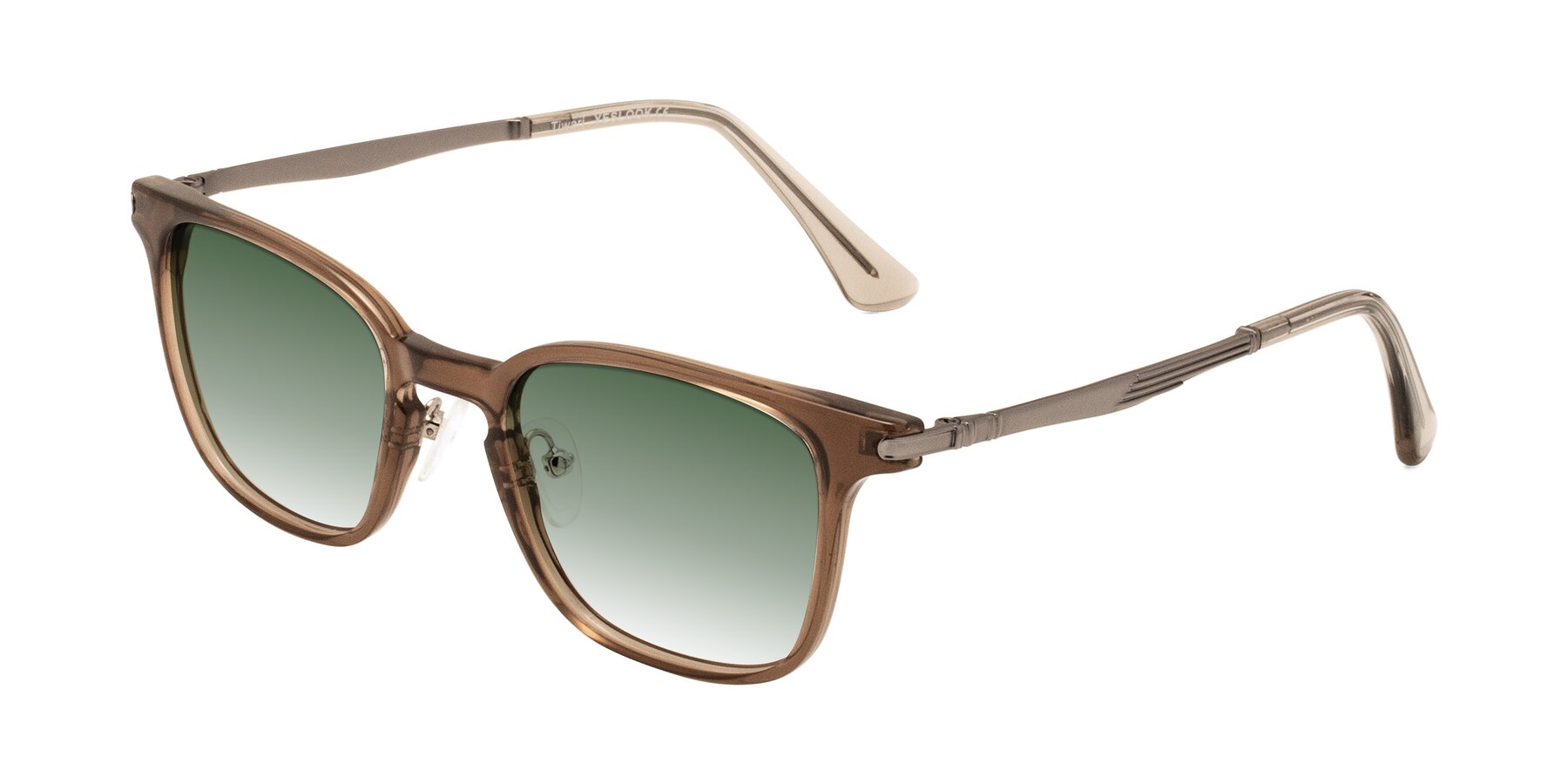 Angle of Tiwari in Brown with Green Gradient Lenses