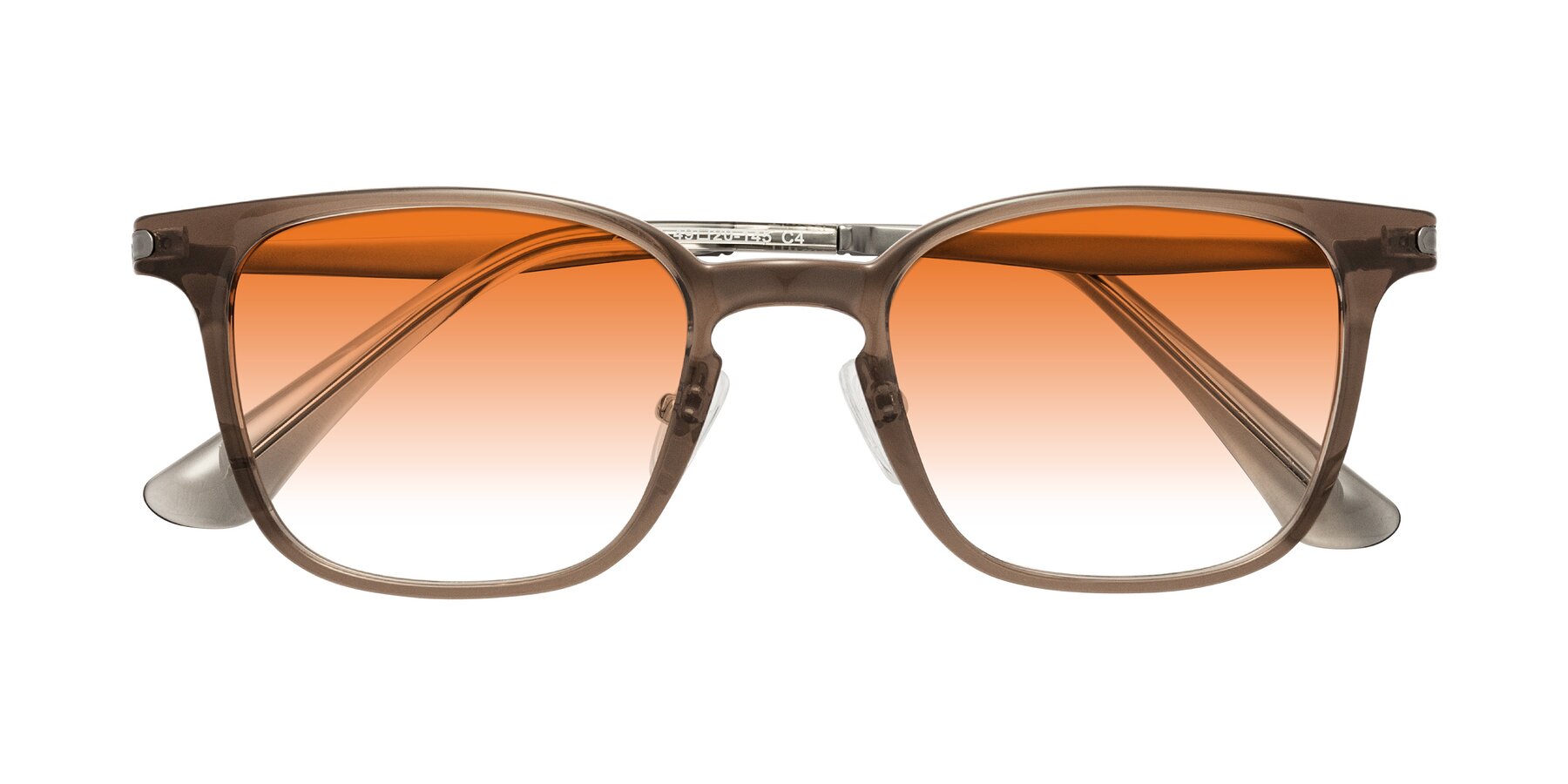 Folded Front of Tiwari in Brown with Orange Gradient Lenses