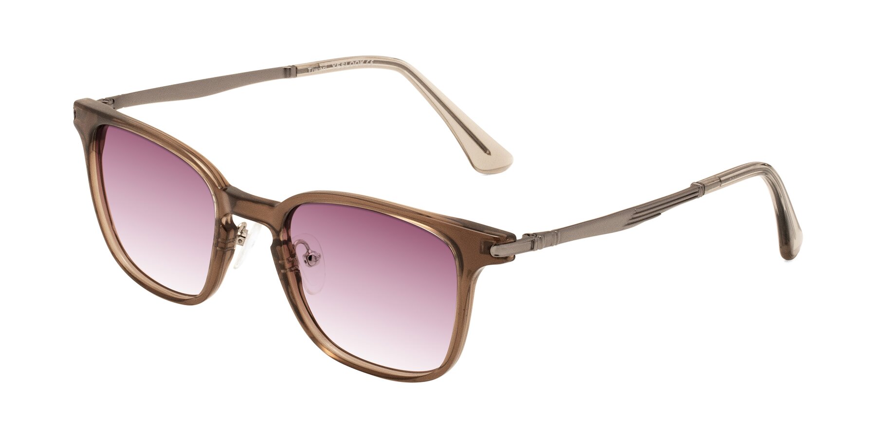 Angle of Tiwari in Brown with Wine Gradient Lenses