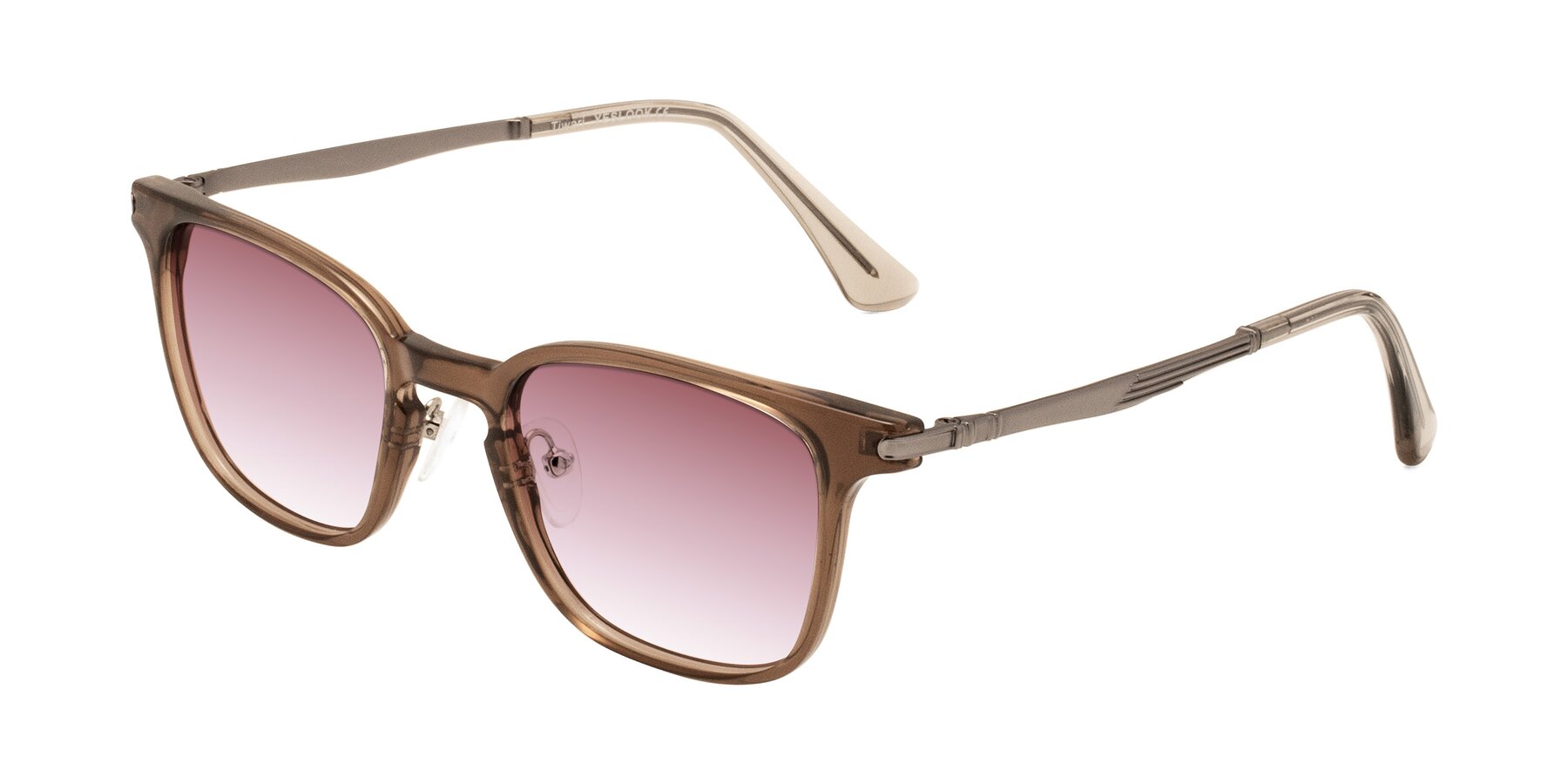 Angle of Tiwari in Brown with Garnet Gradient Lenses