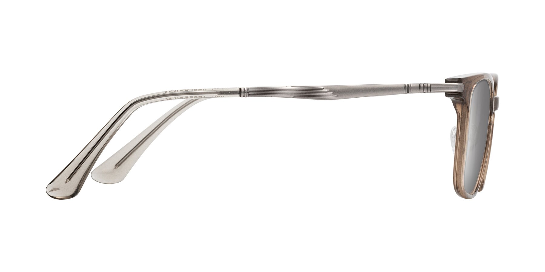 Side of Tiwari in Brown with Silver Mirrored Lenses
