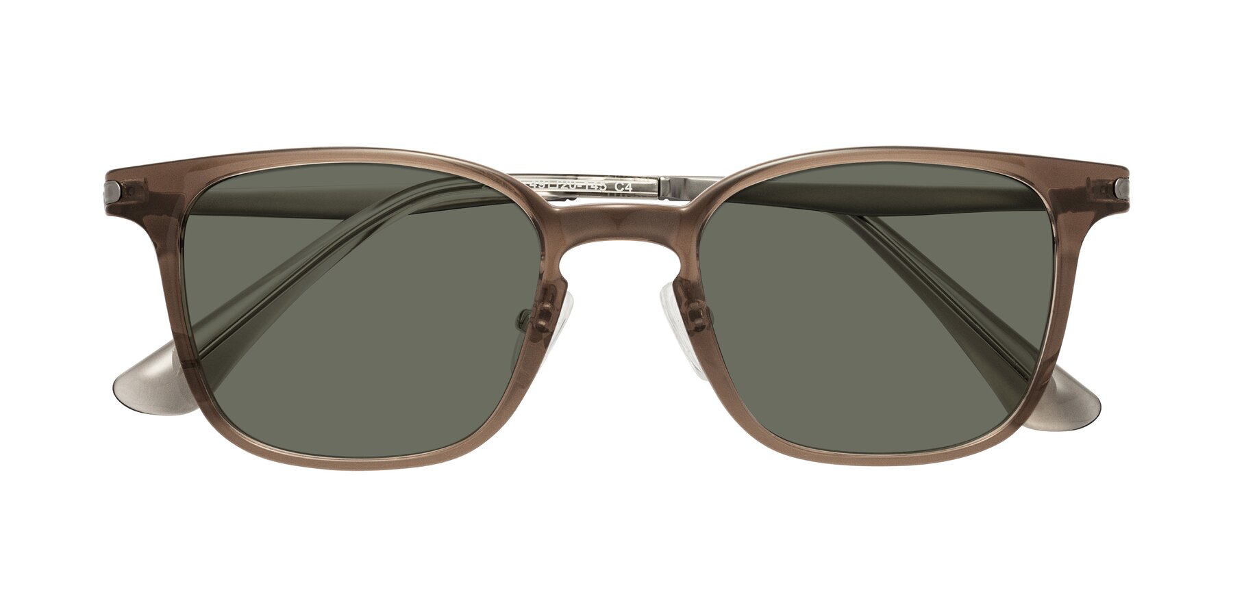 Folded Front of Tiwari in Brown with Gray Polarized Lenses
