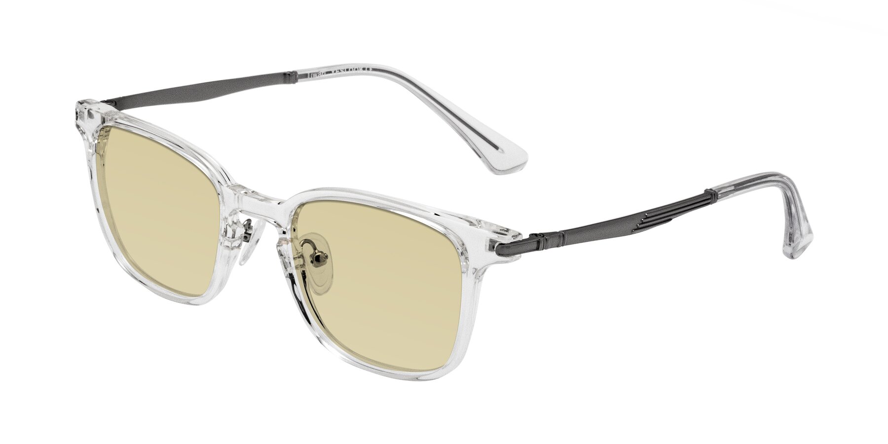 Angle of Tiwari in Clear/Silver with Light Champagne Tinted Lenses