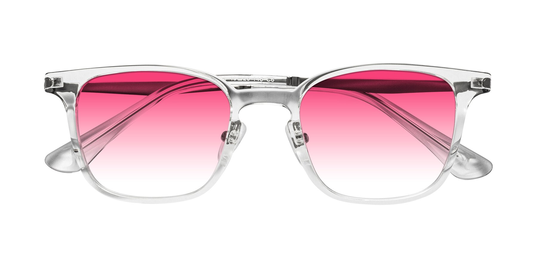 Folded Front of Tiwari in Clear/Silver with Pink Gradient Lenses