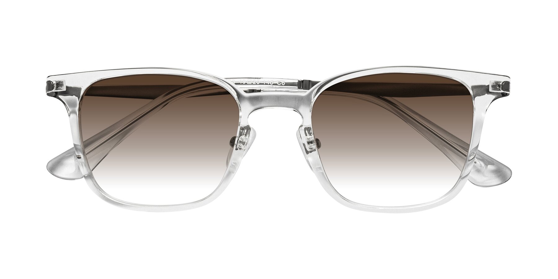 Folded Front of Tiwari in Clear/Silver with Brown Gradient Lenses