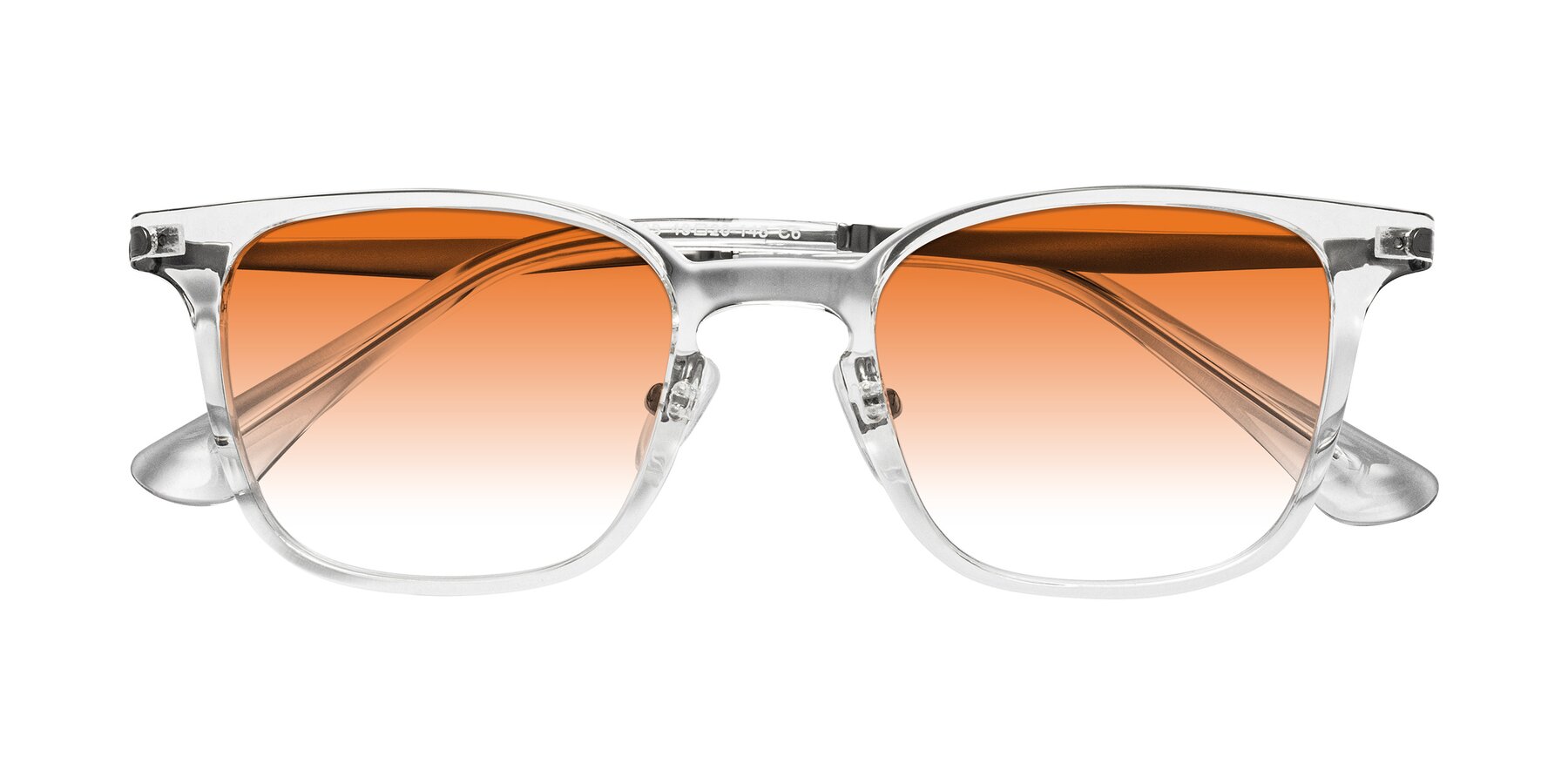 Folded Front of Tiwari in Clear/Silver with Orange Gradient Lenses