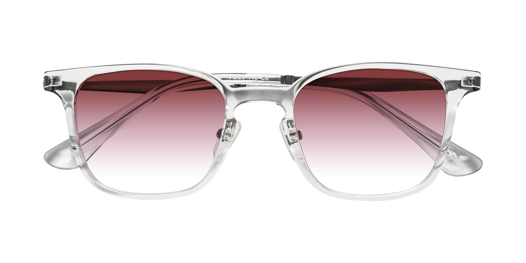 Folded Front of Tiwari in Clear/Silver with Garnet Gradient Lenses