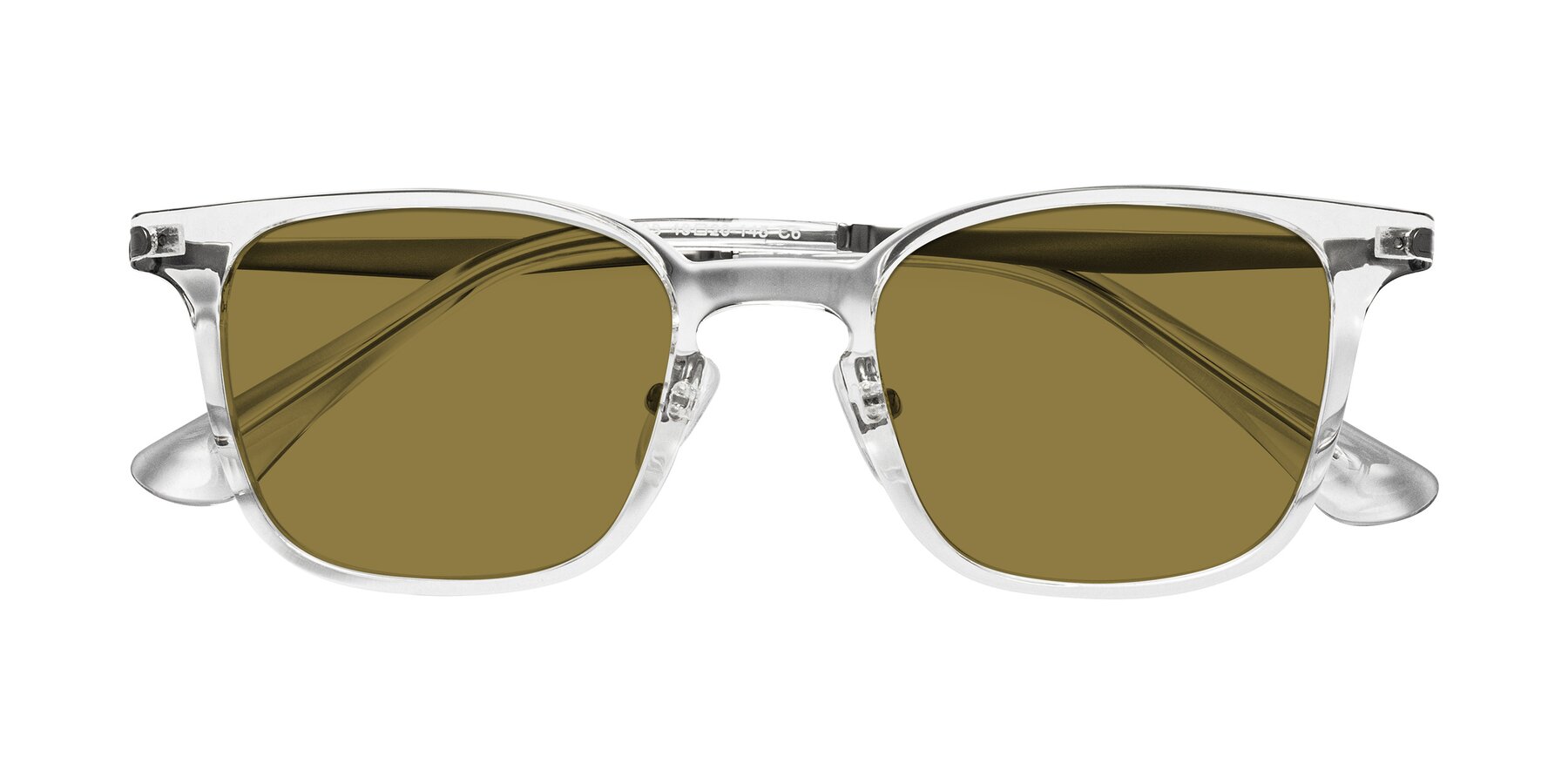 Folded Front of Tiwari in Clear/Silver with Brown Polarized Lenses