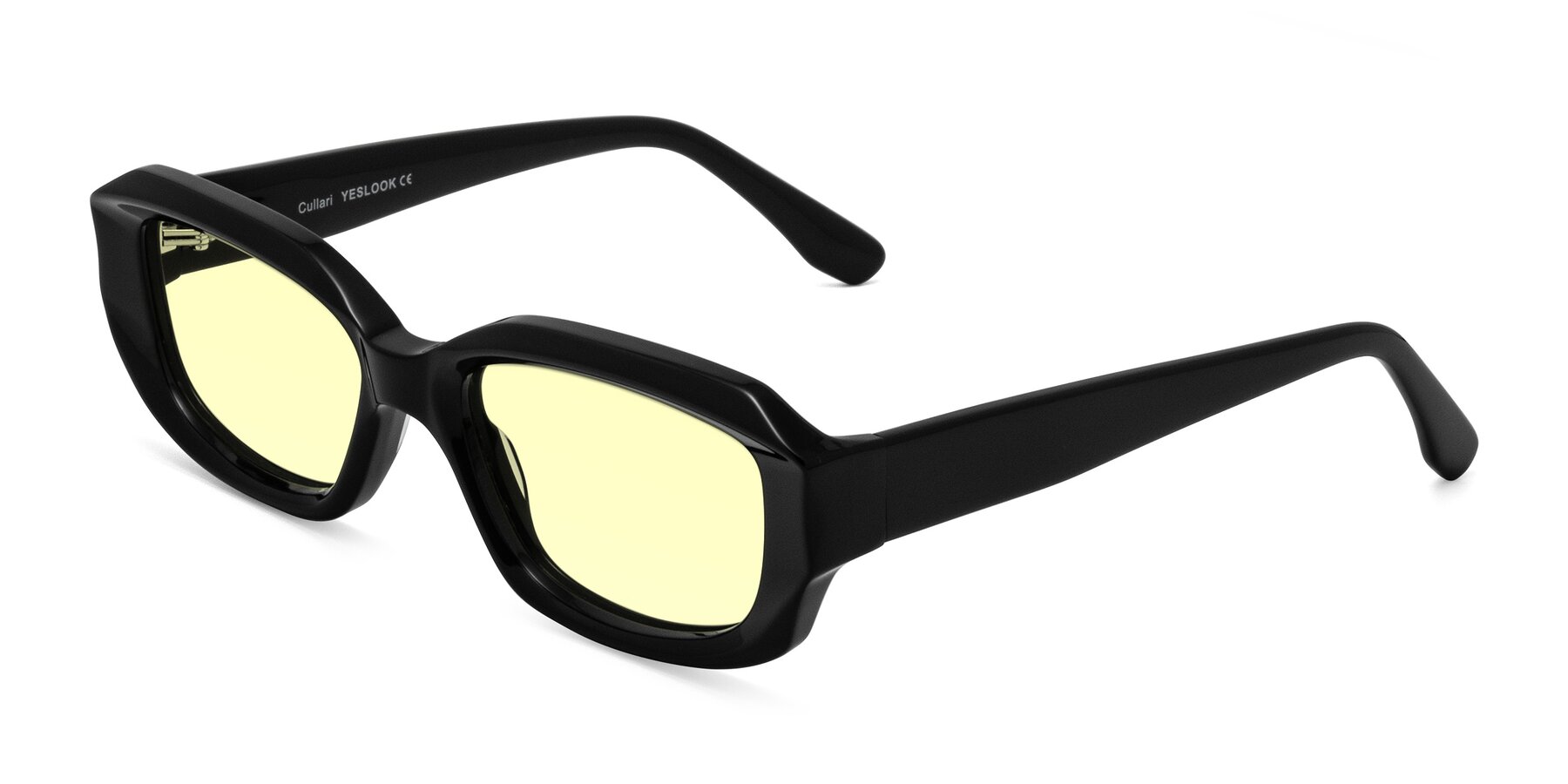 Angle of Cullari in Black with Light Yellow Tinted Lenses