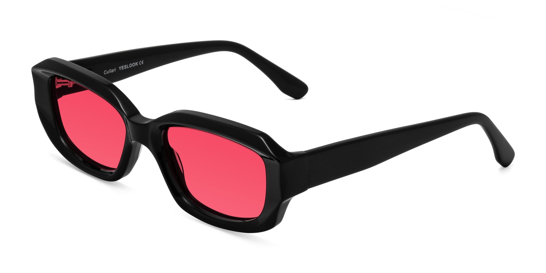 Angle of Cullari in Black with Red Tinted Lenses