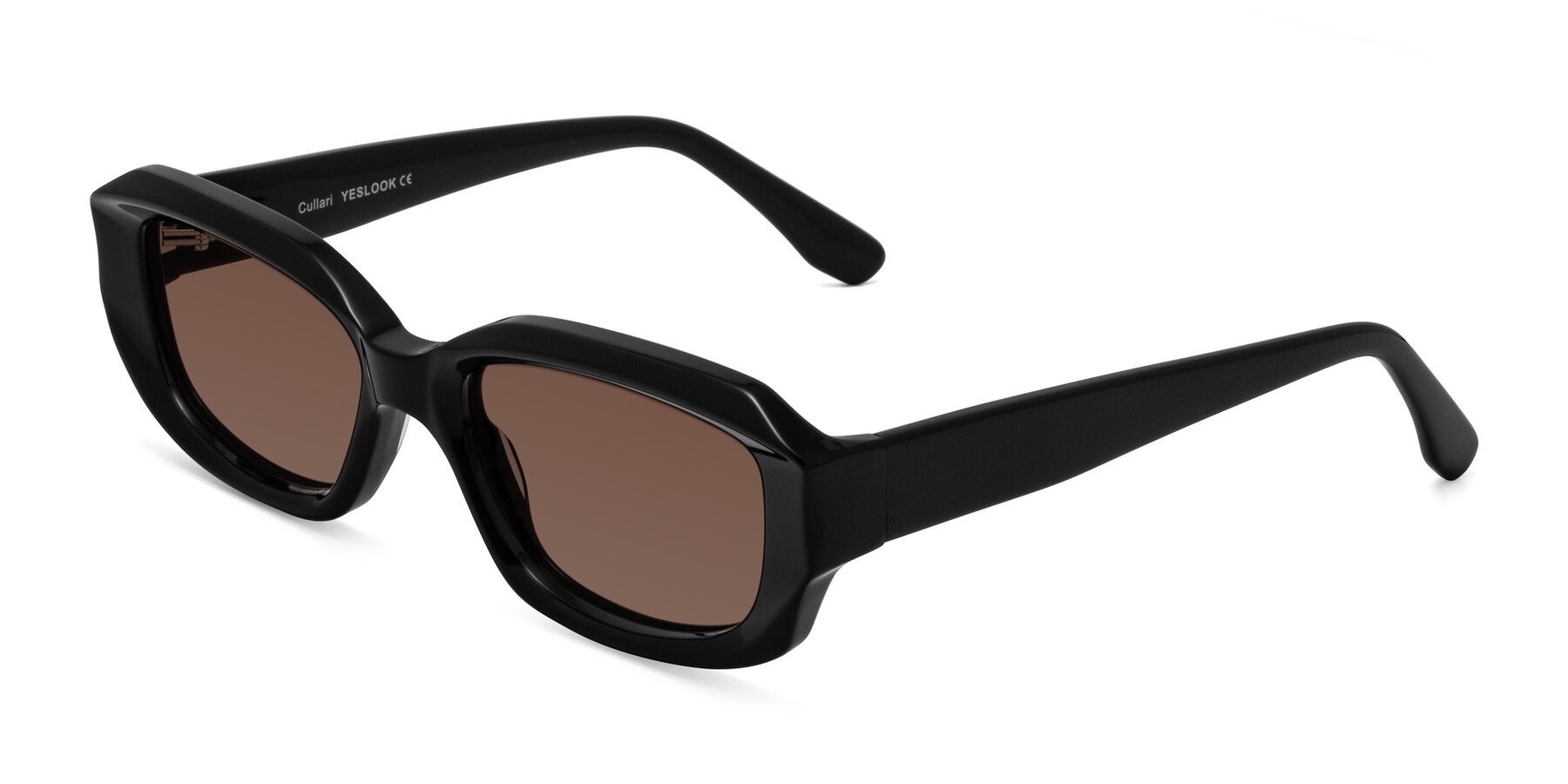 Angle of Cullari in Black with Brown Tinted Lenses