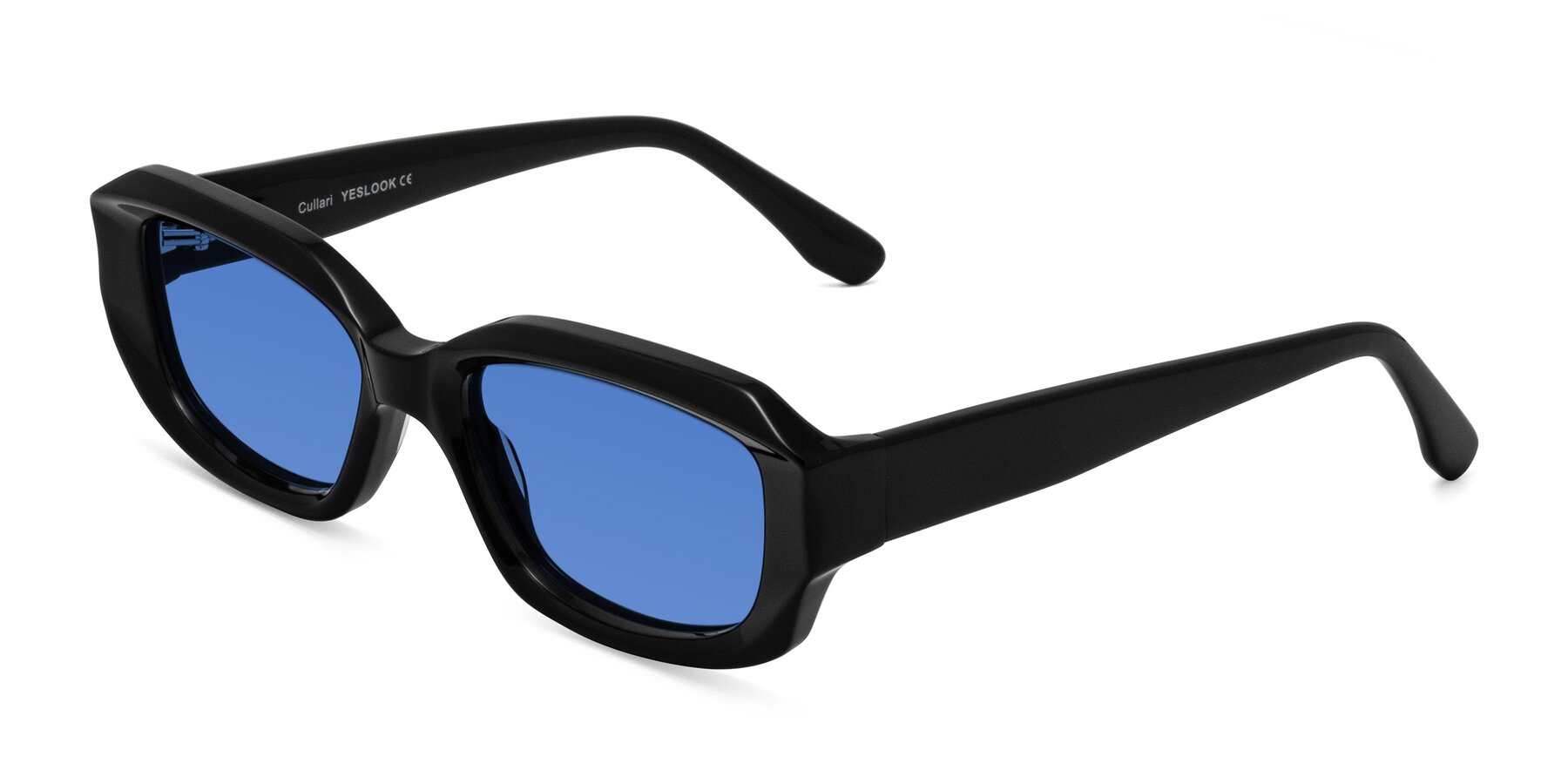 Angle of Cullari in Black with Blue Tinted Lenses