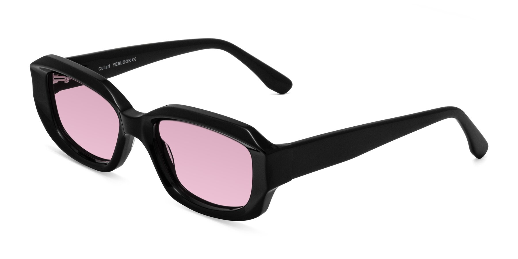 Angle of Cullari in Black with Light Wine Tinted Lenses