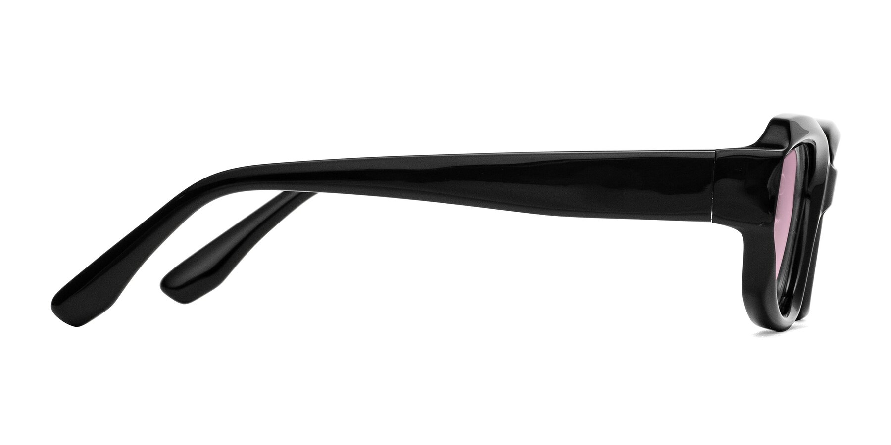 Side of Cullari in Black with Light Wine Tinted Lenses