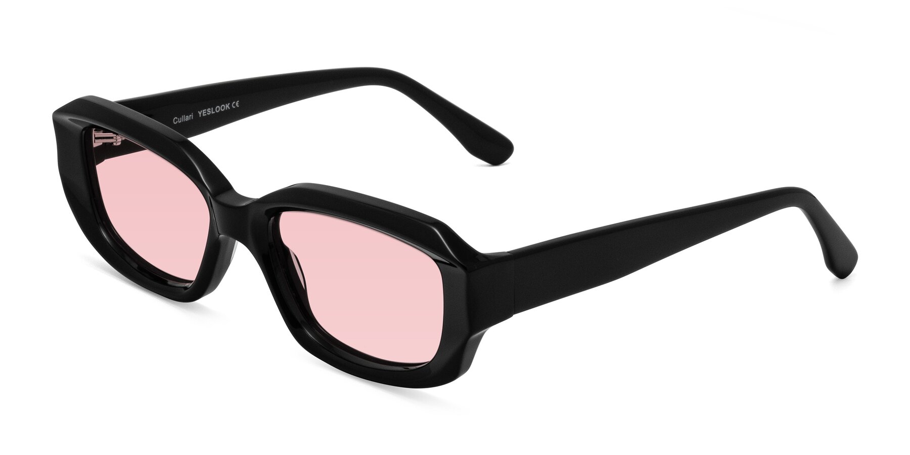 Angle of Cullari in Black with Light Garnet Tinted Lenses