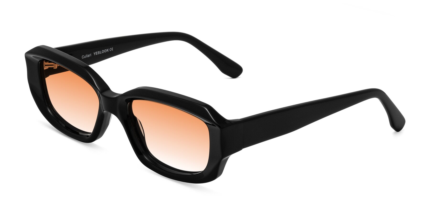 Angle of Cullari in Black with Orange Gradient Lenses