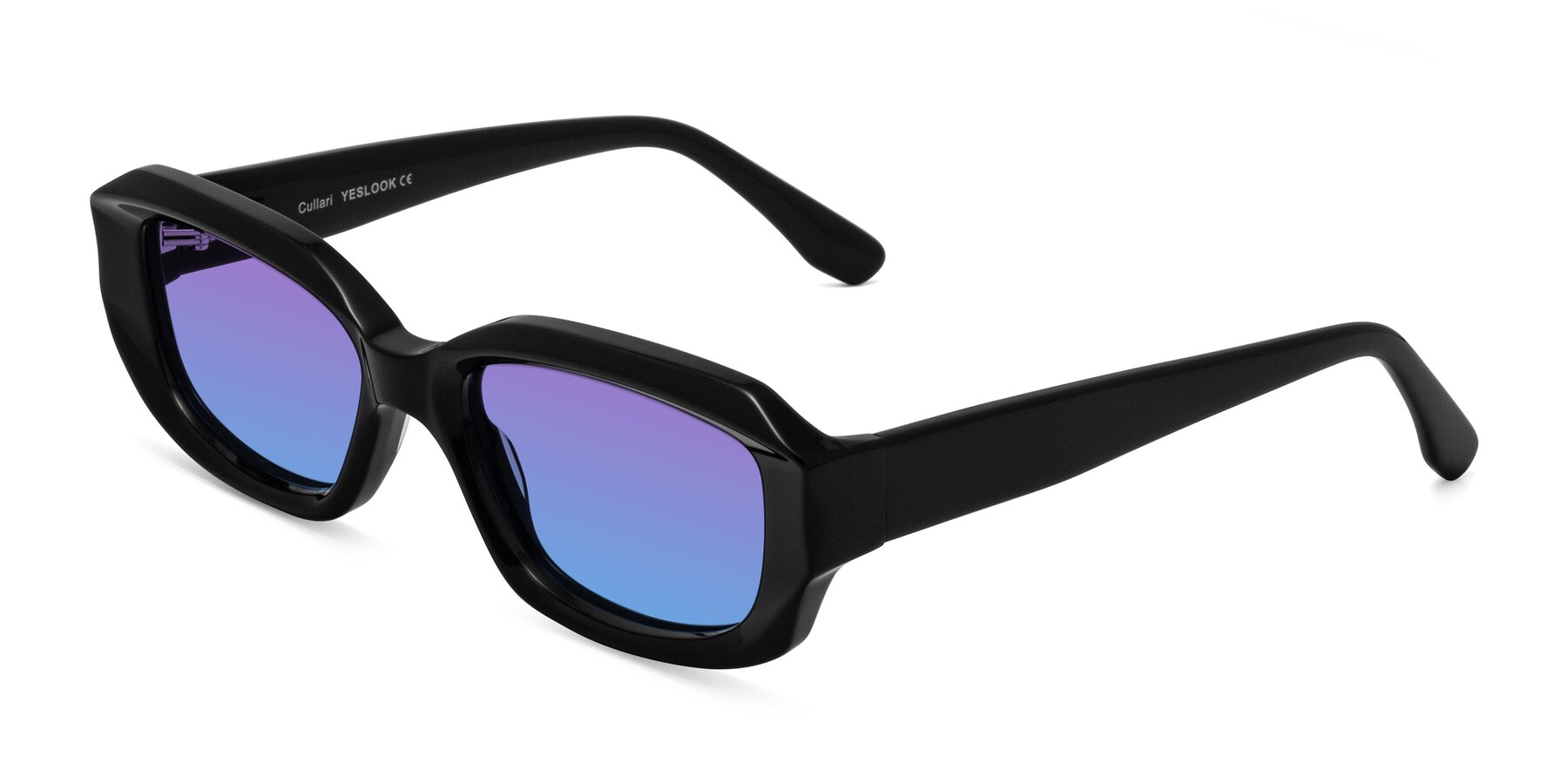 Angle of Cullari in Black with Purple / Blue Gradient Lenses