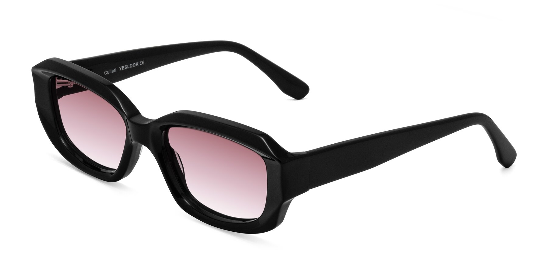Angle of Cullari in Black with Garnet Gradient Lenses