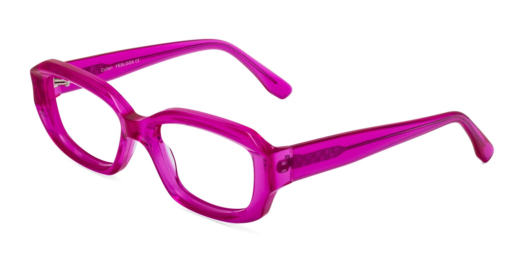 Angle of Cullari in Magenta with Clear Blue Light Blocking Lenses