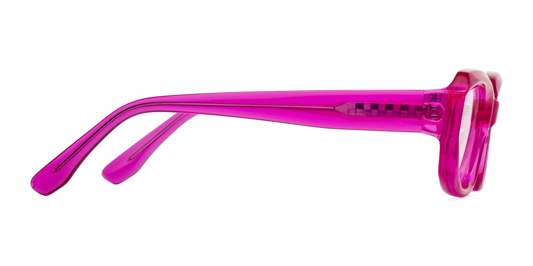 Side of Cullari in Magenta with Clear Blue Light Blocking Lenses