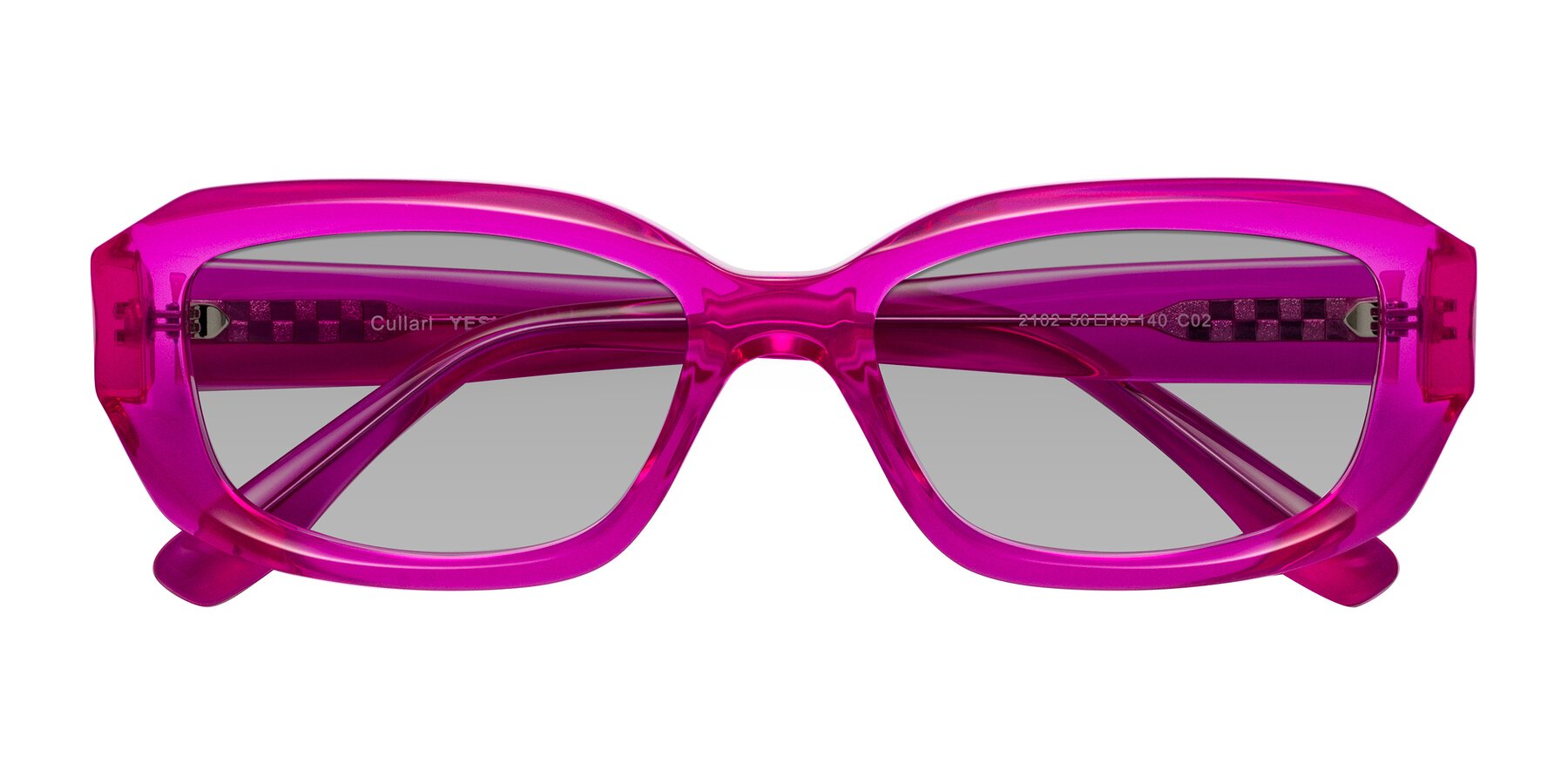 Folded Front of Cullari in Magenta with Light Gray Tinted Lenses