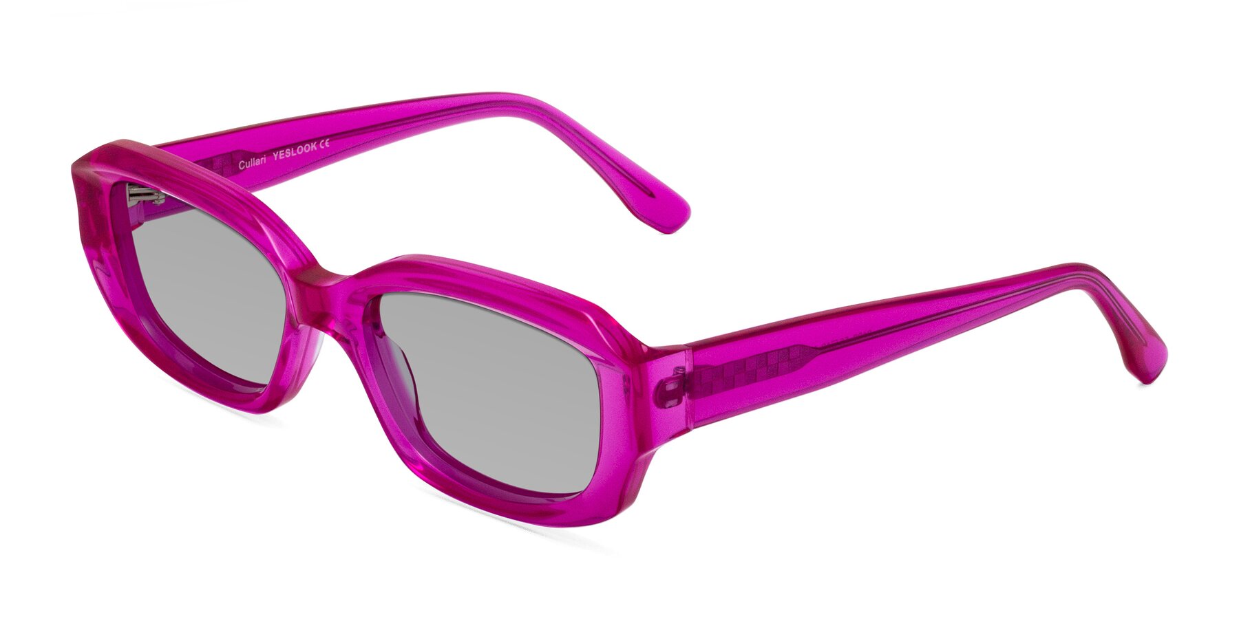 Angle of Cullari in Magenta with Light Gray Tinted Lenses