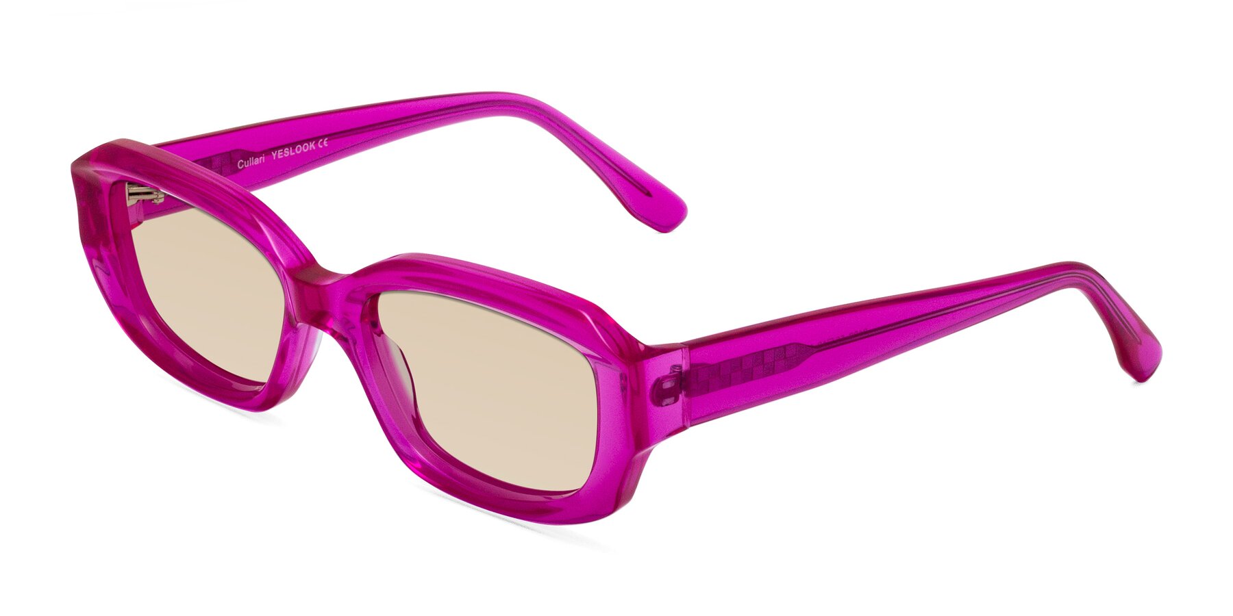 Angle of Cullari in Magenta with Light Brown Tinted Lenses