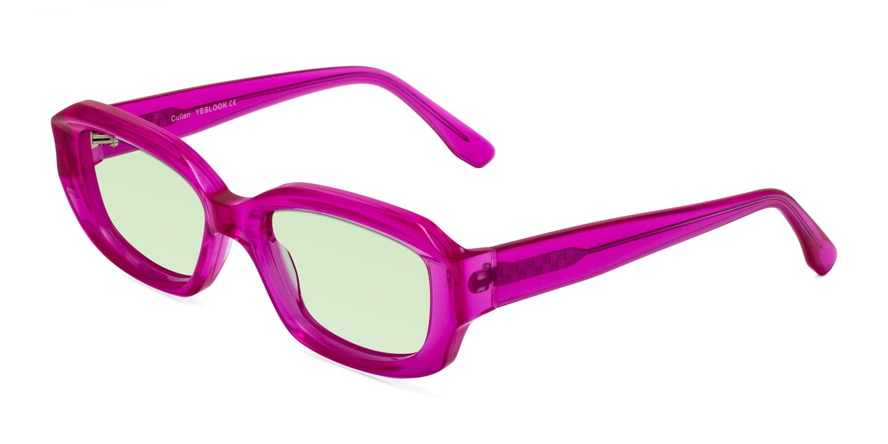 Angle of Cullari in Magenta with Light Green Tinted Lenses