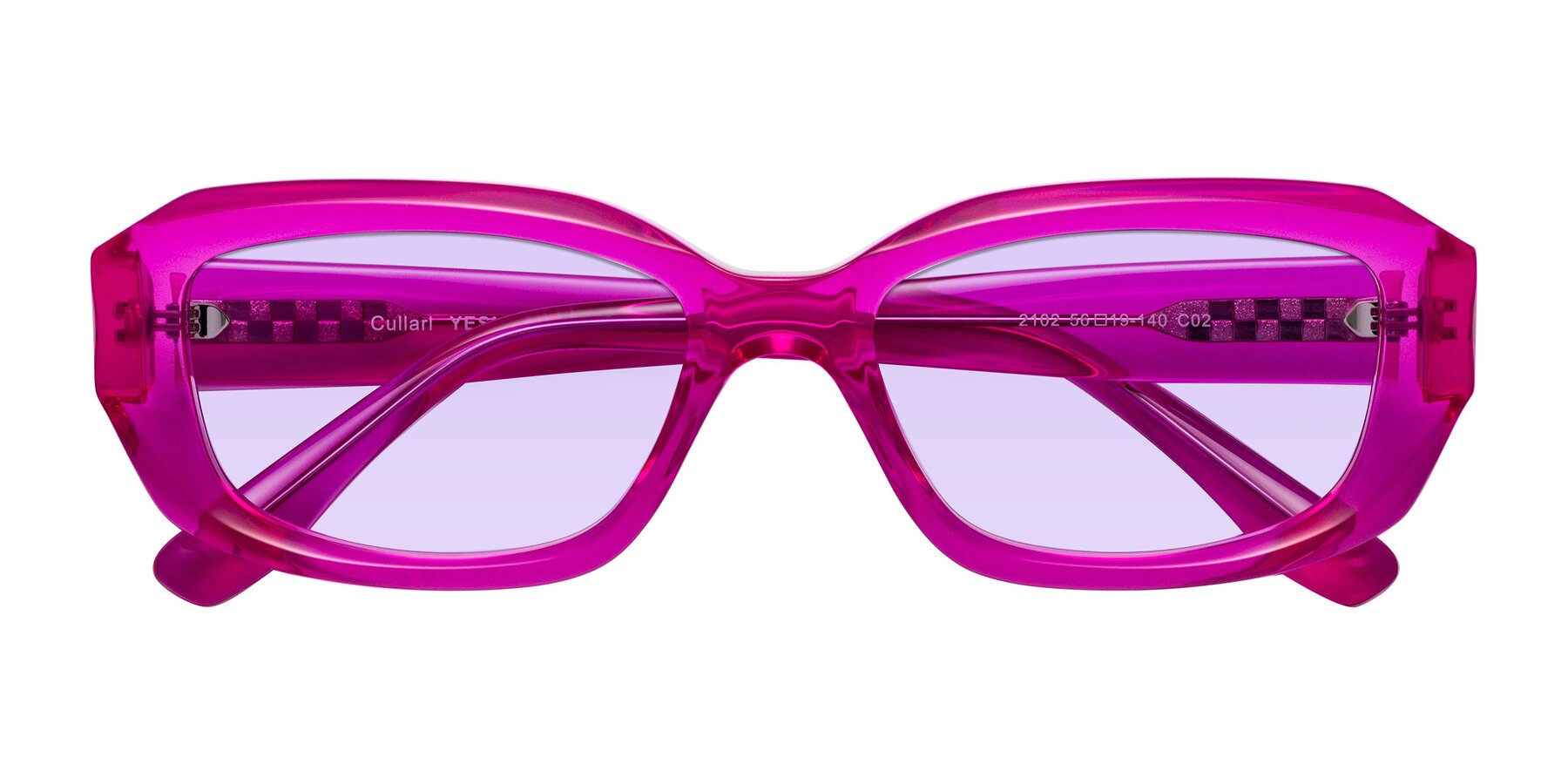 Folded Front of Cullari in Magenta with Light Purple Tinted Lenses