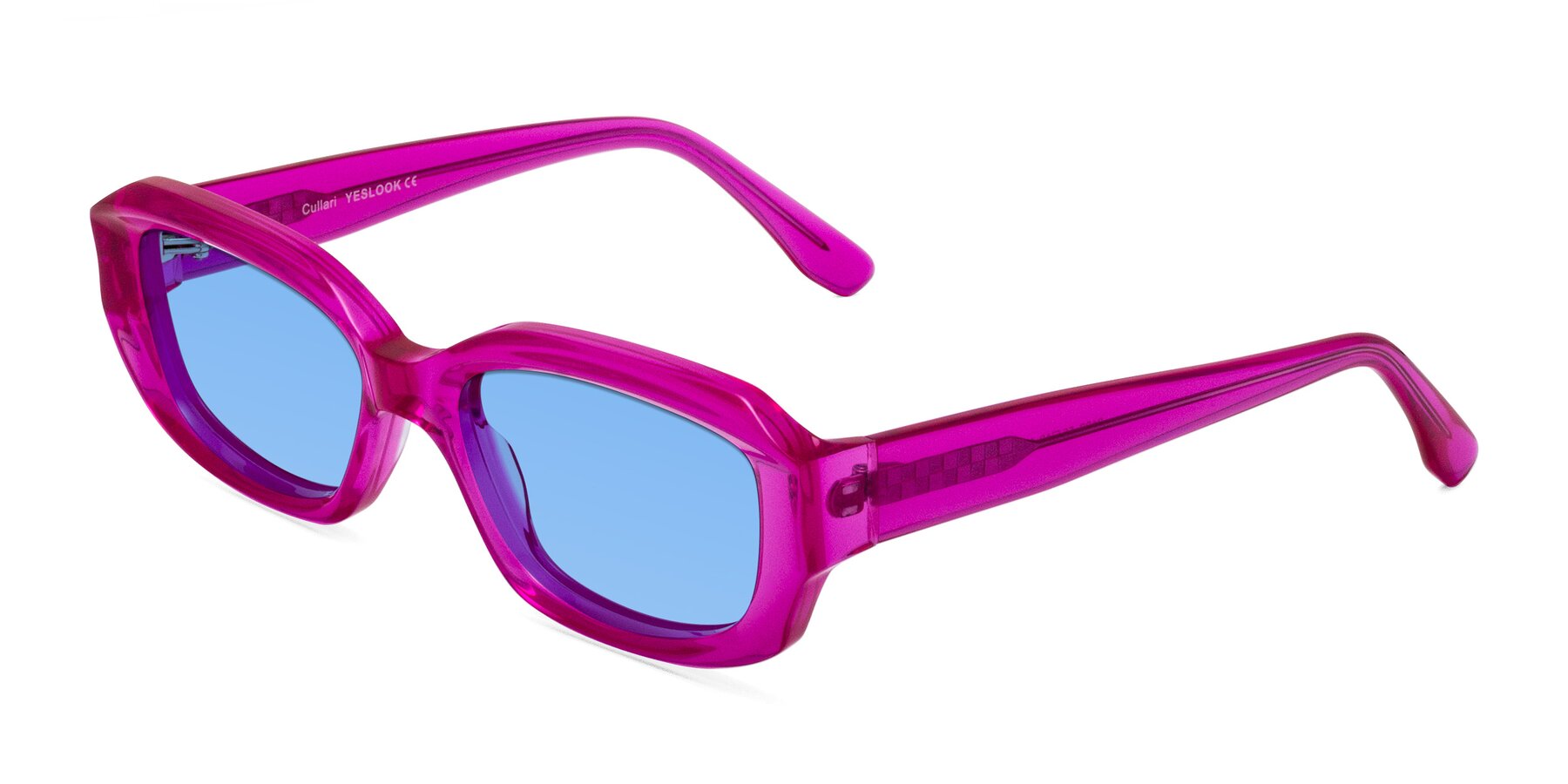 Angle of Cullari in Magenta with Medium Blue Tinted Lenses