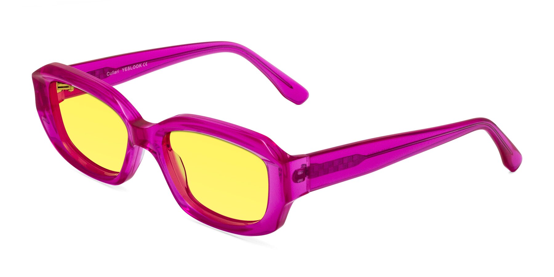 Angle of Cullari in Magenta with Medium Yellow Tinted Lenses