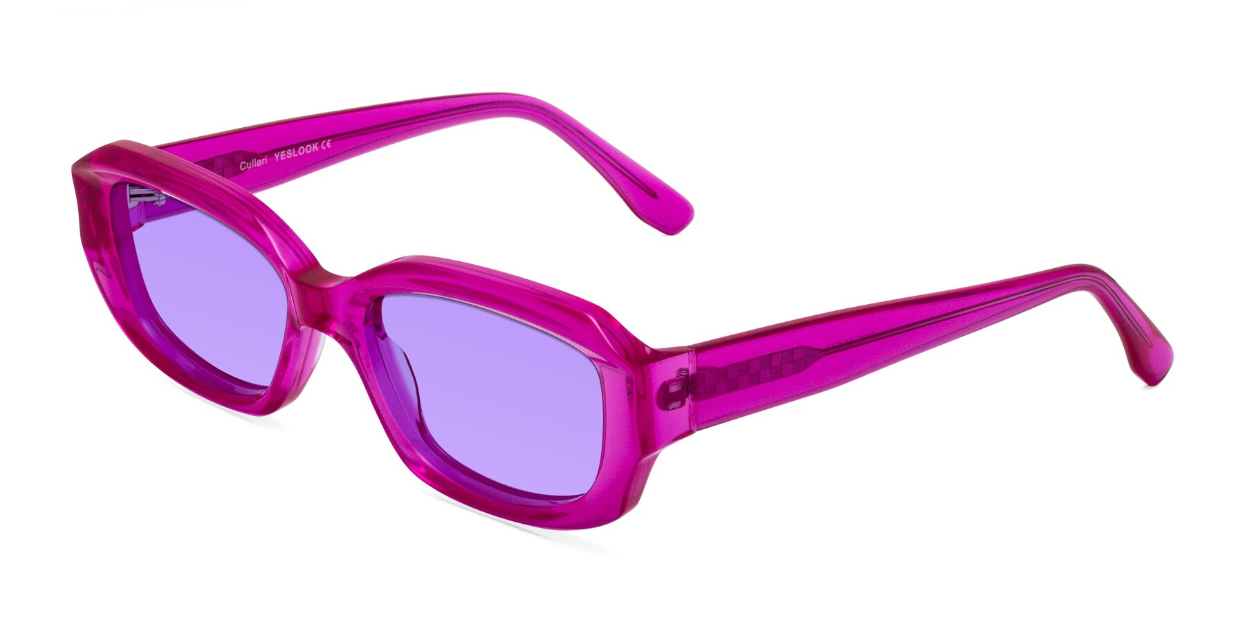 Angle of Cullari in Magenta with Medium Purple Tinted Lenses