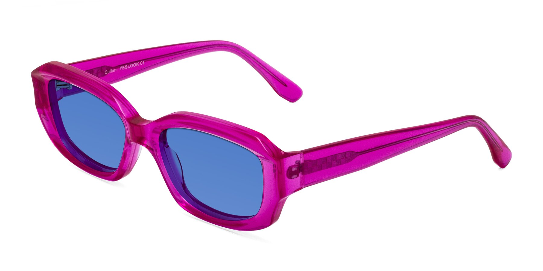 Angle of Cullari in Magenta with Blue Tinted Lenses