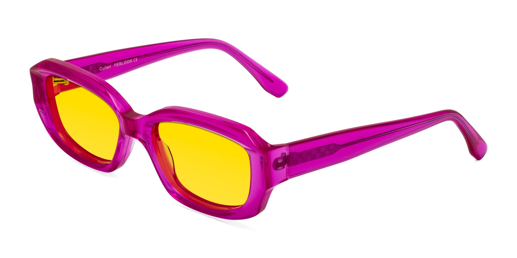 Angle of Cullari in Magenta with Yellow Tinted Lenses