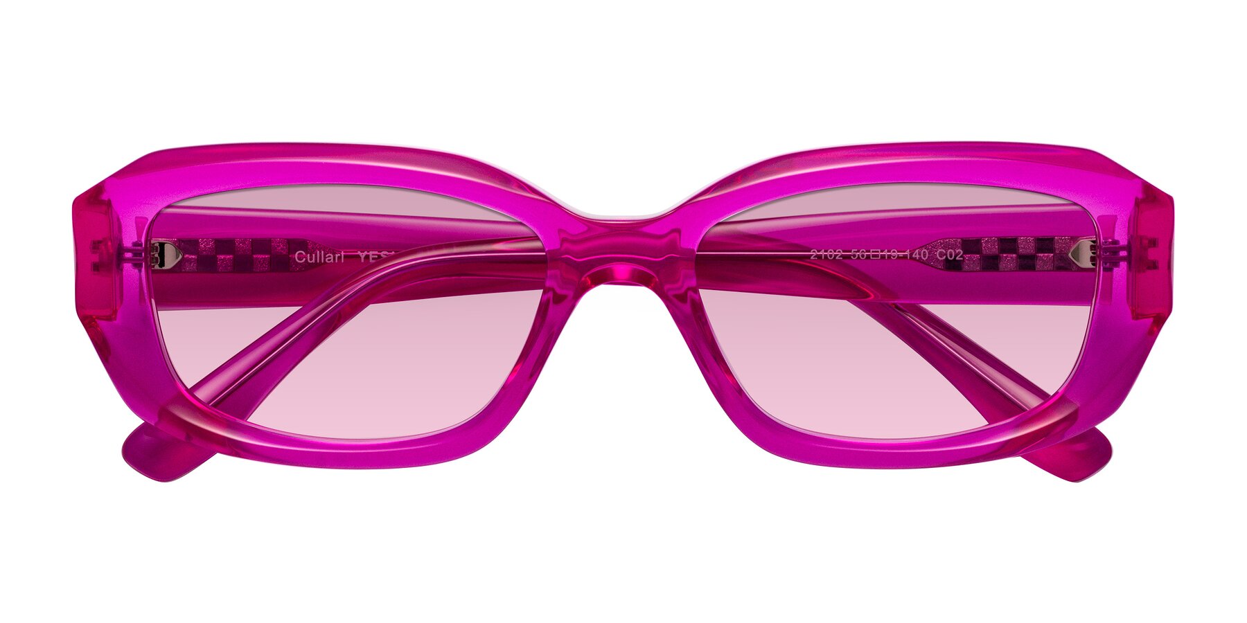 Folded Front of Cullari in Magenta with Light Wine Tinted Lenses
