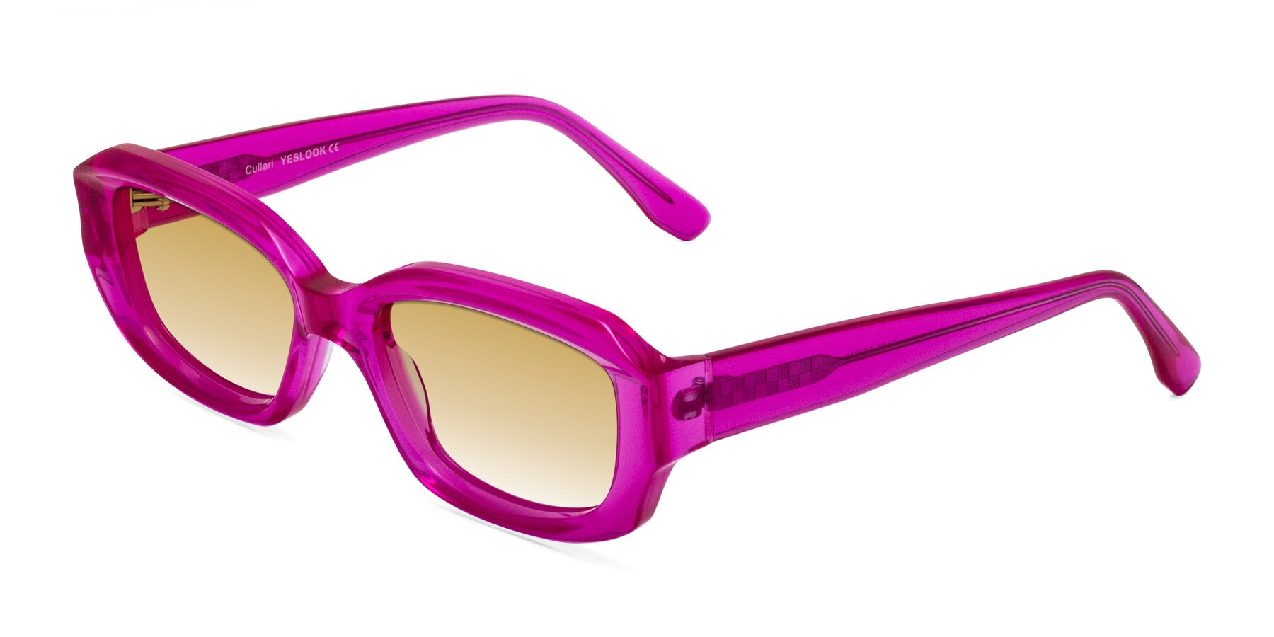Angle of Cullari in Magenta with Champagne Gradient Lenses