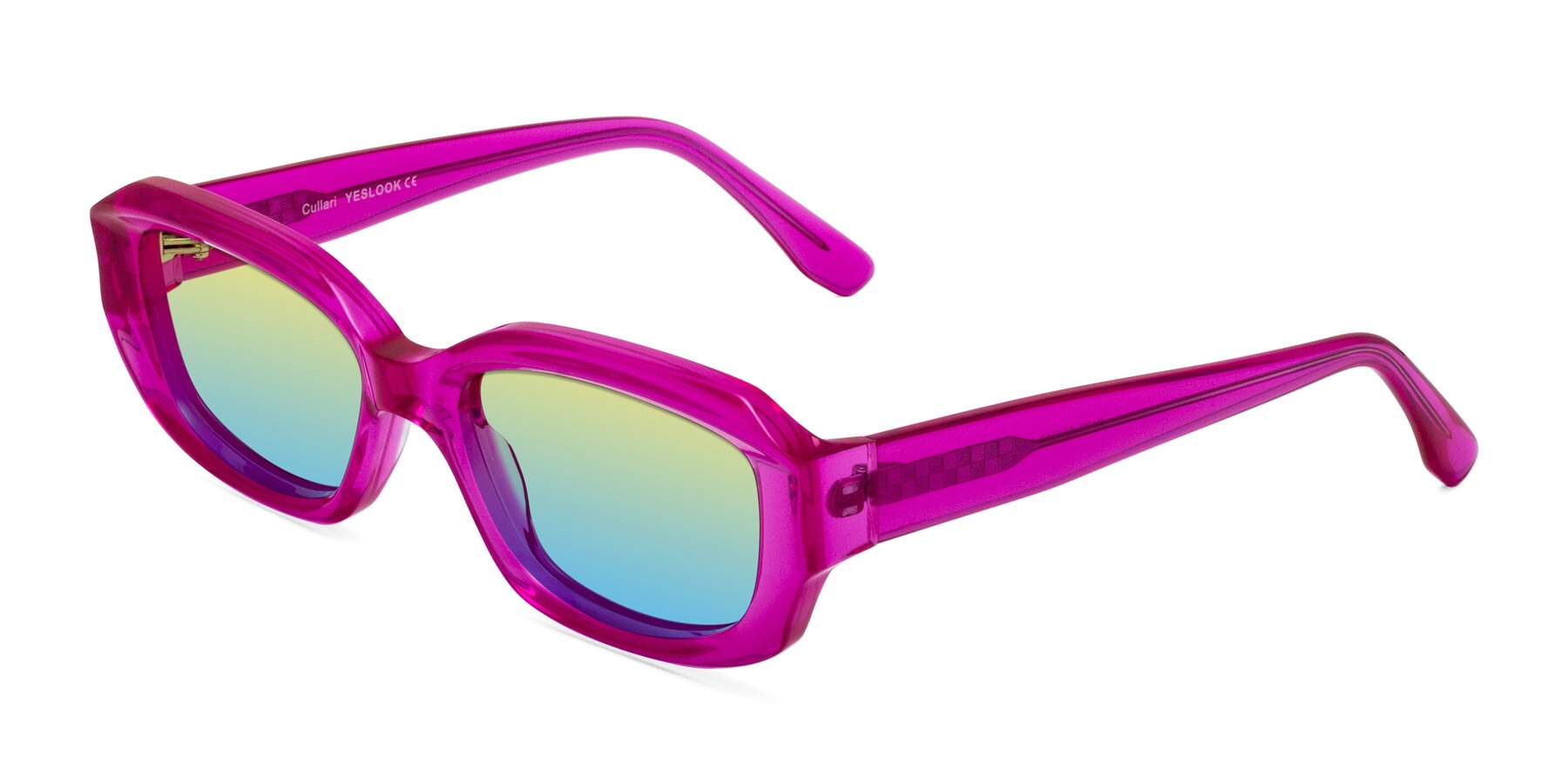 Angle of Cullari in Magenta with Yellow / Blue Gradient Lenses