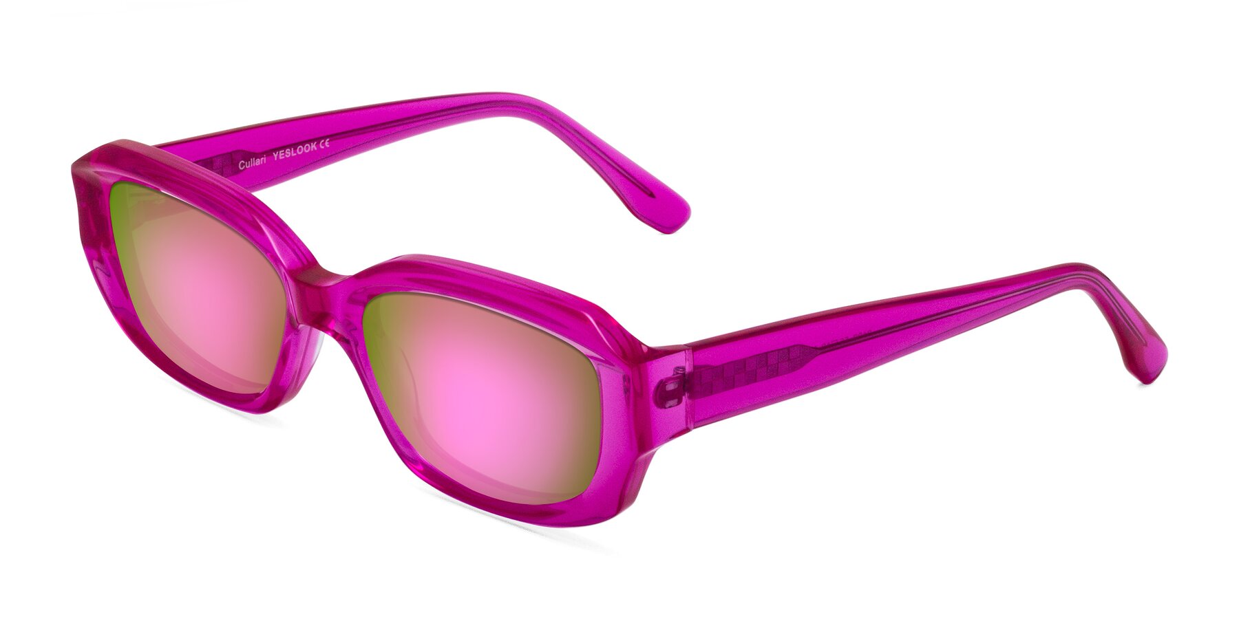 Angle of Cullari in Magenta with Pink Mirrored Lenses