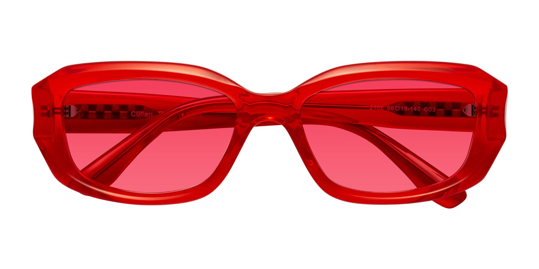 Folded Front of Cullari in Chili Pepper with Red Tinted Lenses