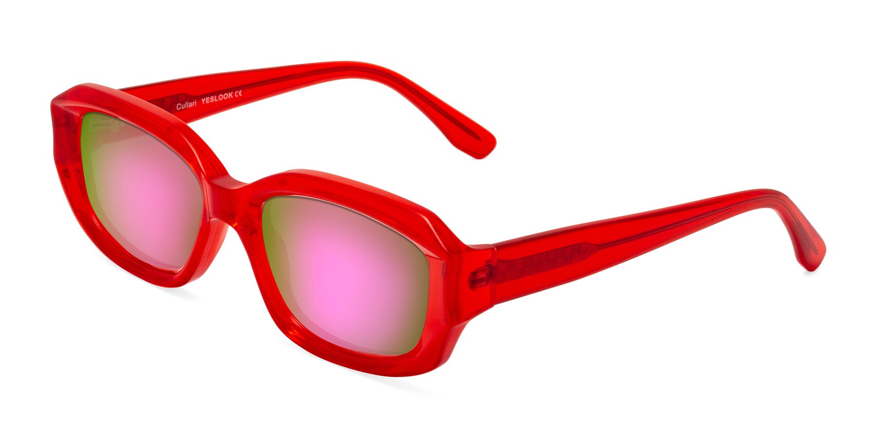 Angle of Cullari in Chili Pepper with Pink Mirrored Lenses