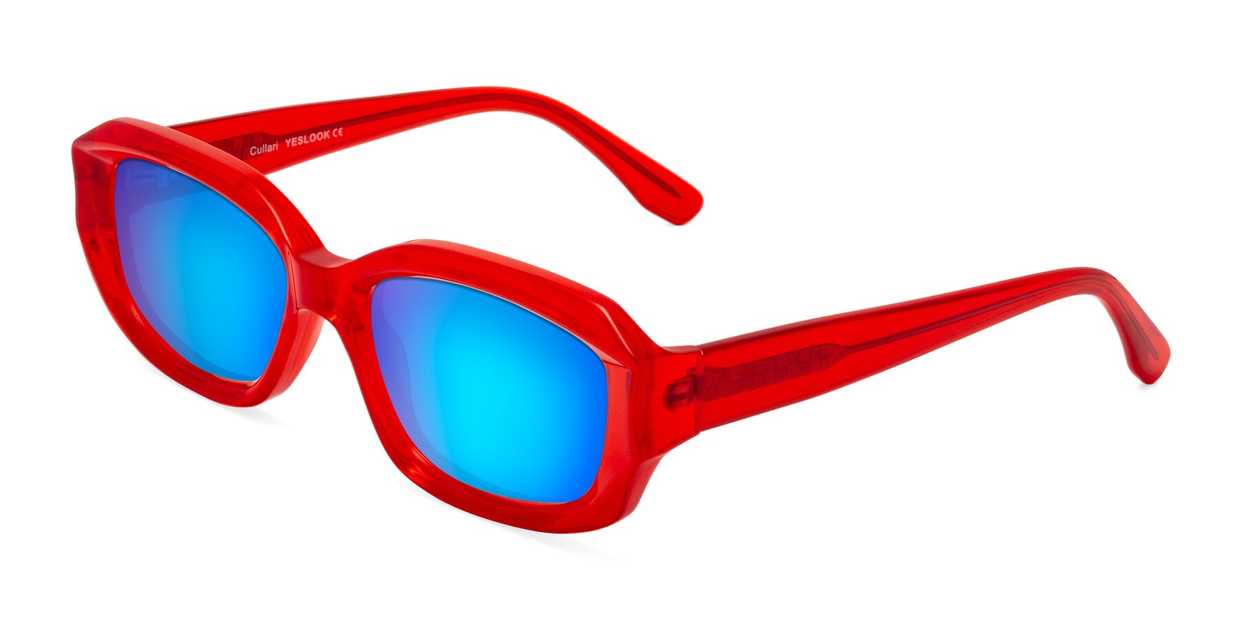 Angle of Cullari in Chili Pepper with Blue Mirrored Lenses