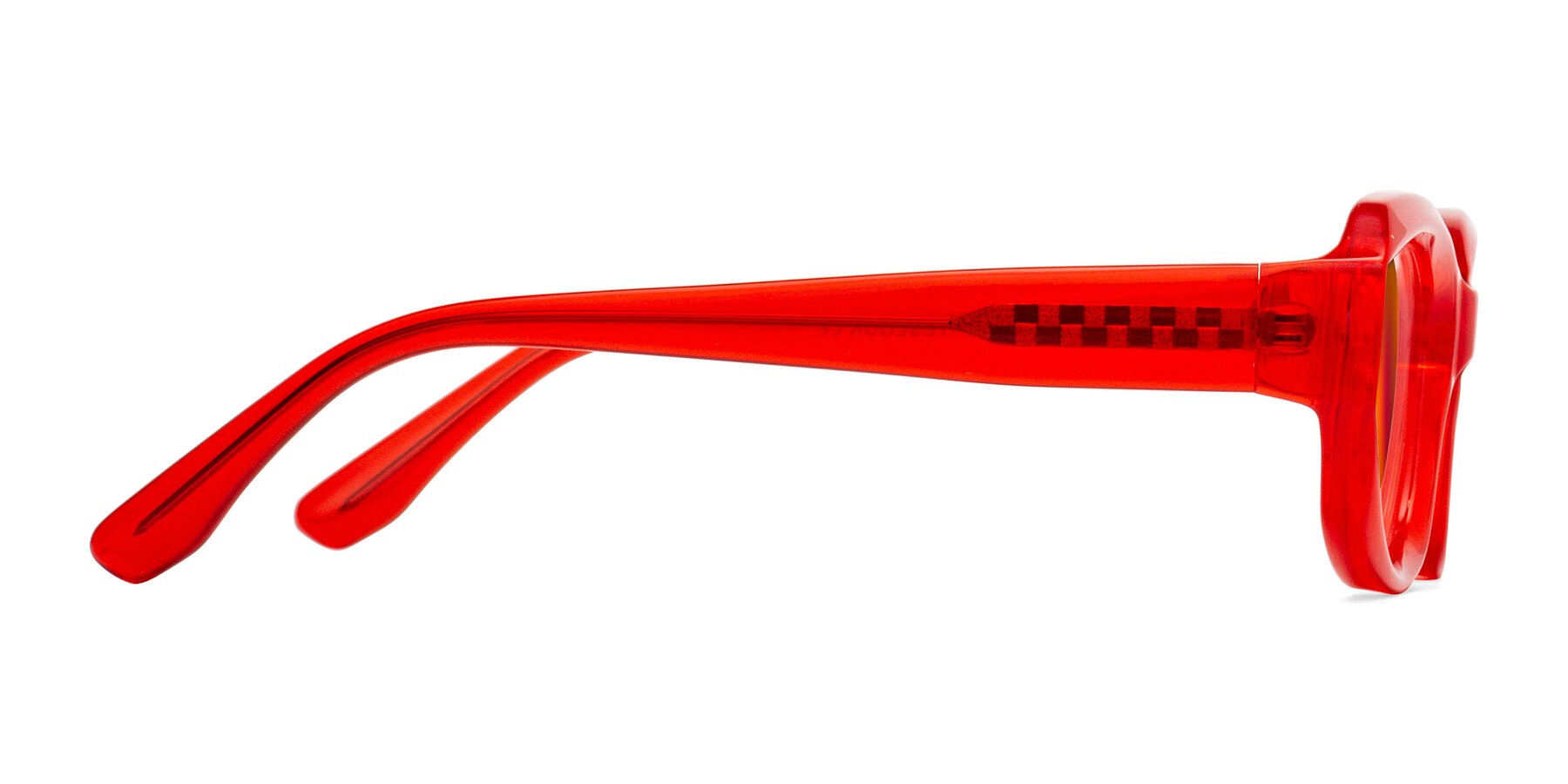 Side of Cullari in Chili Pepper with Red Gold Mirrored Lenses